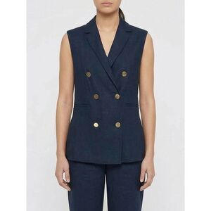 'S Max Mara Waistcoat Woman Blue